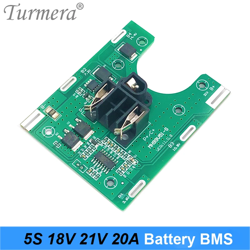 Turmera 5S 18v 21v 20A литий-ионный Аккумулятор литиевый аккумулятор BMS 18650 Батарея отвертка шуры Зарядное Устройство Защиты доска подходит для dewalt 18V