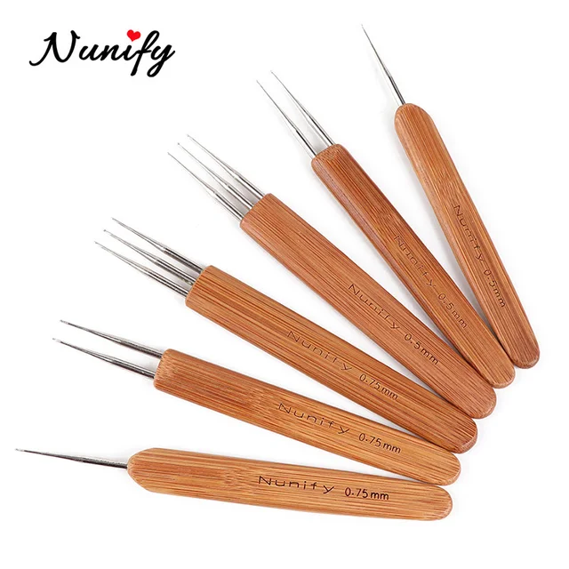 6pcs Dreadlock Crochet Needle for Dreadlocks, Durable 0.75mm Dreadlock Croche