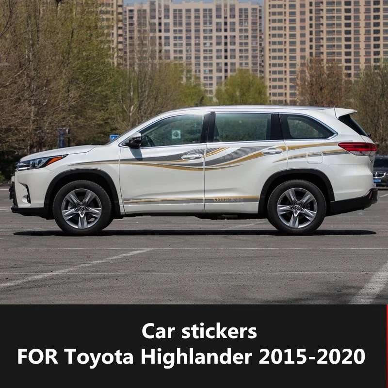 Pegatinas de coche para Toyota Highlander 2015 2021, barra de color para  carrocería de coche, calcomanías decorativas personalizadas  modificadas|Pegatinas para coche| - AliExpress