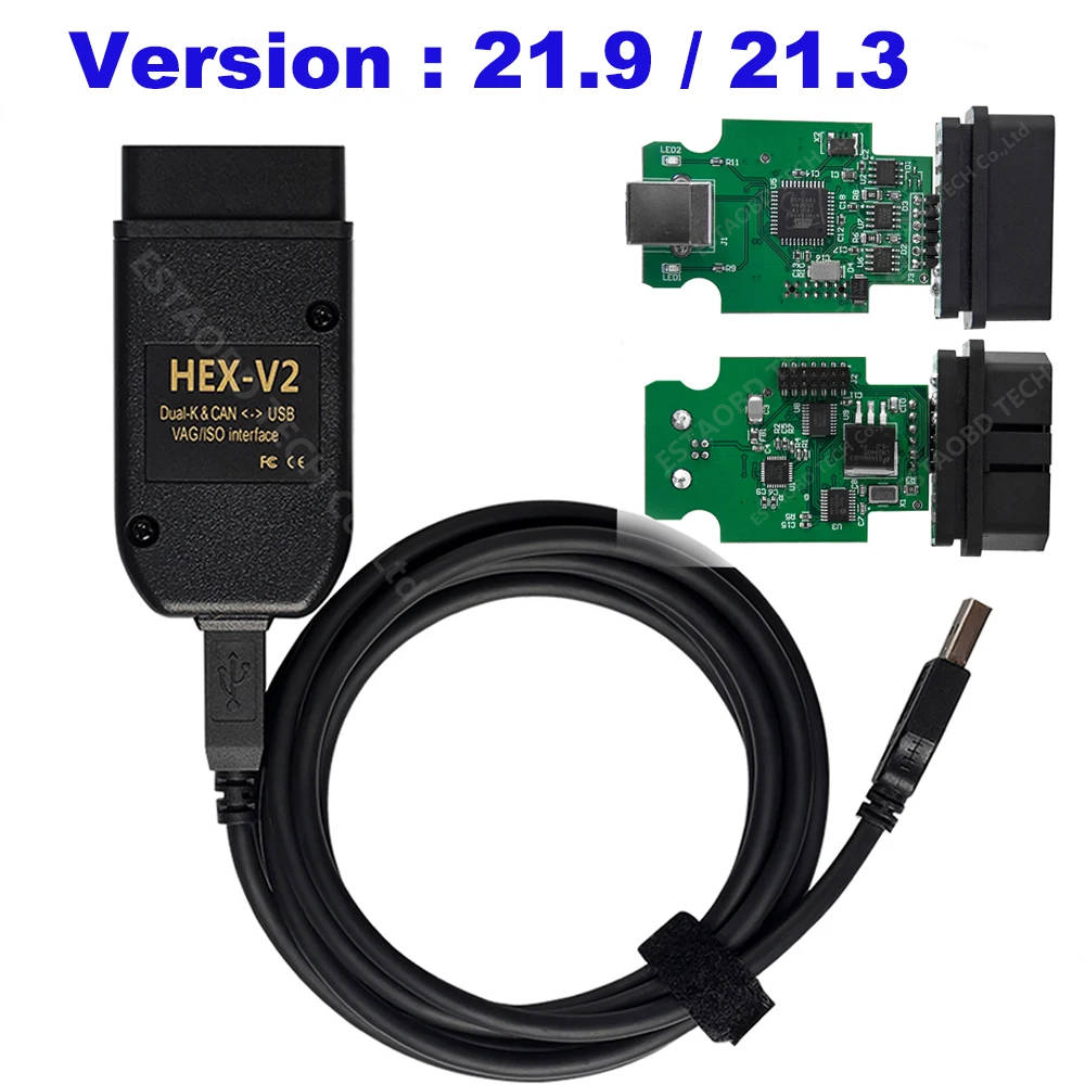 2022 VCDS VAG COM 21 3 OBD2 сканер HEX V2 USB интерфейс для VW AUDI Skoda Seat неограниченные вин