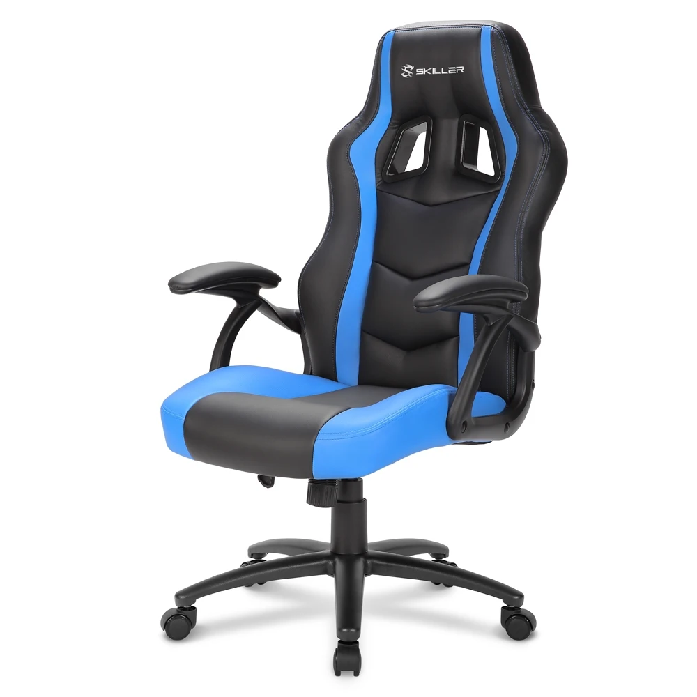 Игровое кресло Sharkoon Skiller SGS1 компьютерное, до 100 кг, кожа PU/PVC, дерево