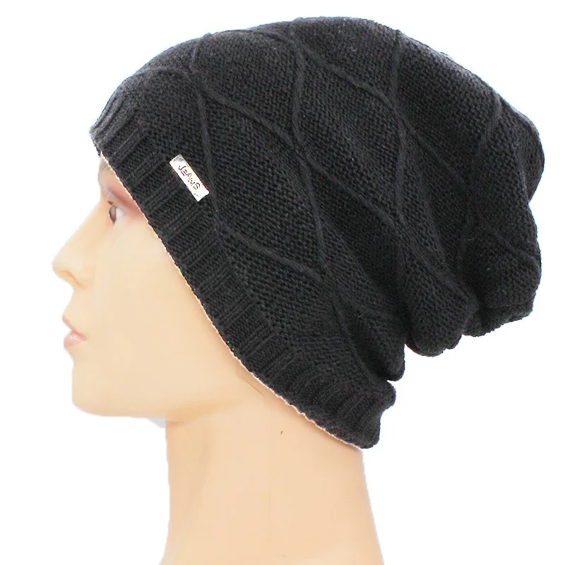 ALTOBEFUN Skullies Beanie, Мужская зимняя шапка, шапки из искусственного меха, теплая мешковатая вязаная шапка, шапки для взрослых, вязаная Толстая шапка для женщин, BHT137