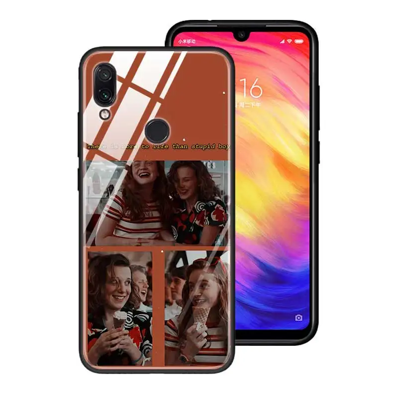 T05 Чехол из закаленного стекла для Red mi 7 8A Note6 7 8 K20 K20 Pro, задняя крышка для Xiaomi mi A3 CC9E CC9, силиконовый край, чехол для чужих вещей - Цвет: T05