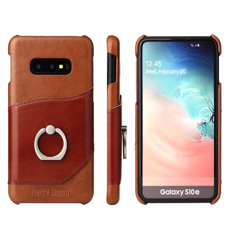 Роскошный чехол для телефона из натуральной кожи iPhone 11 pro max X XR Xs 6 6s 7 8 Plus кольцо на