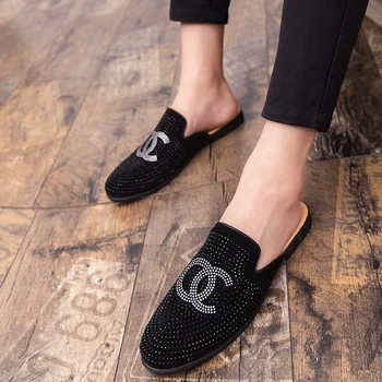 

Popular Half slippers Men Good Quality Young Casual Footwear Mens Half Drag Fashion Men Shoes Anti-Slip Casual Sneakers Mens
