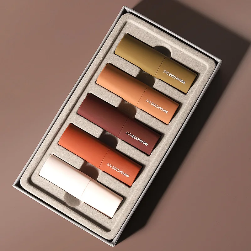 

MINSHZEE Lipstick set Lasting moisturizing Waterproof matte lipstick Lip glaze Lipstick lip tint glossier