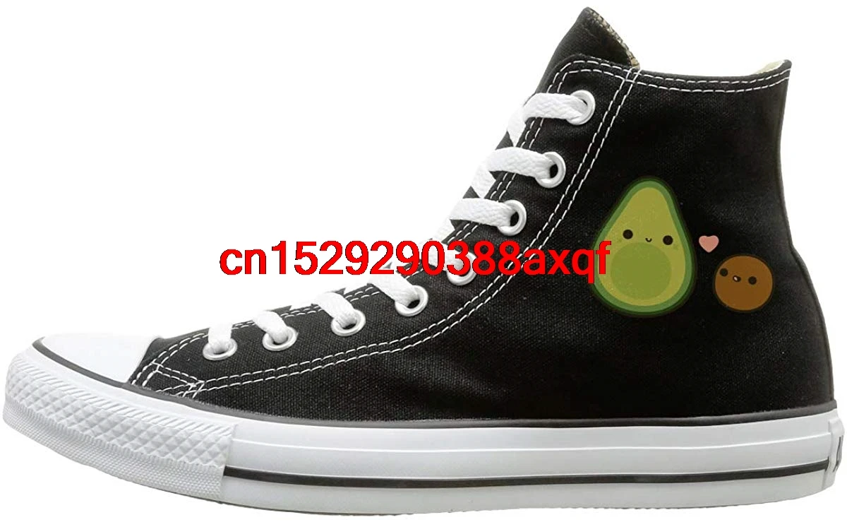 

Canvas Shoes Cute Avocado And Stone Classics High Top Lace Ups Canvas Sneakers For Men Women