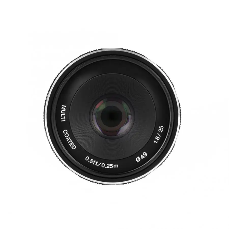 Meike 25 мм f1.8 широкоугольная ручная фокусировка Prime фиксированная рамка объектива линзы для sony E mount беззеркальных камер