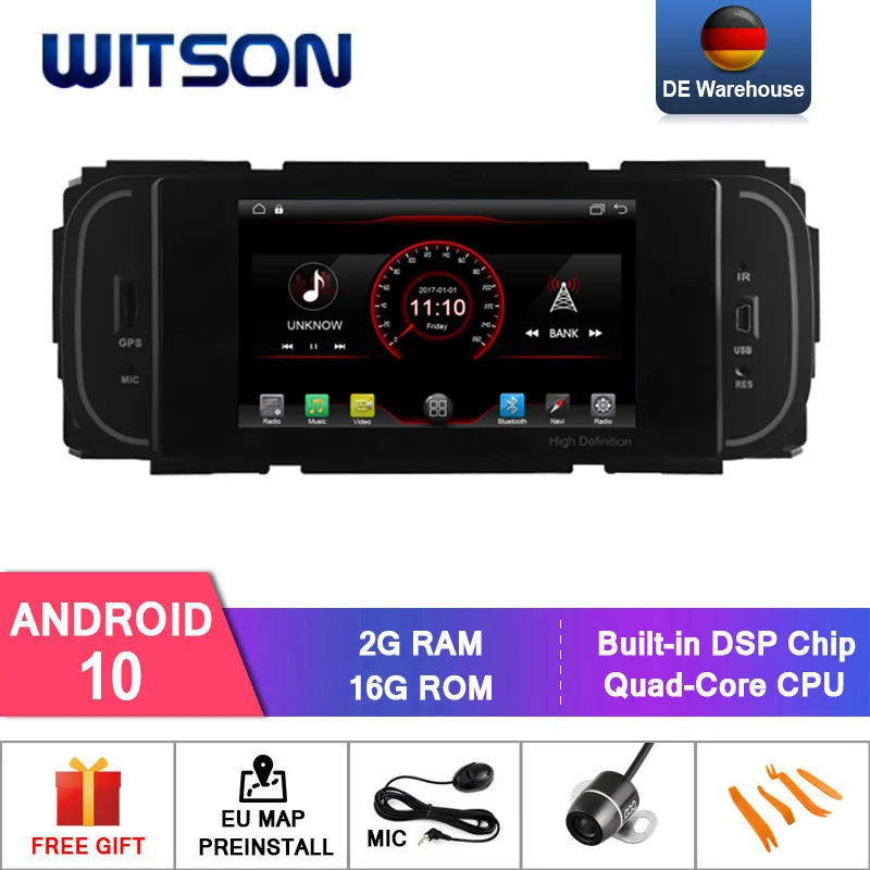 Автомобильный dvd плеер WITSON Android 10 для CHRYSLER GRAND VOYAGER встроенный в OBD функция Mirror Link