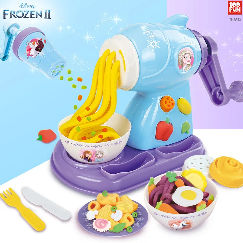 

Original Disney Play-dough for children Noodle machine tool Frozen Princess clay mold Play house girl