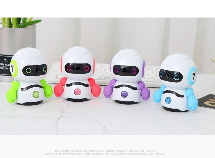1 шт. Kawaii робот точилка для карандаша ручная резка карандаша инструменты для учебы для детей подарок школьные офисные канцелярские принадлежности