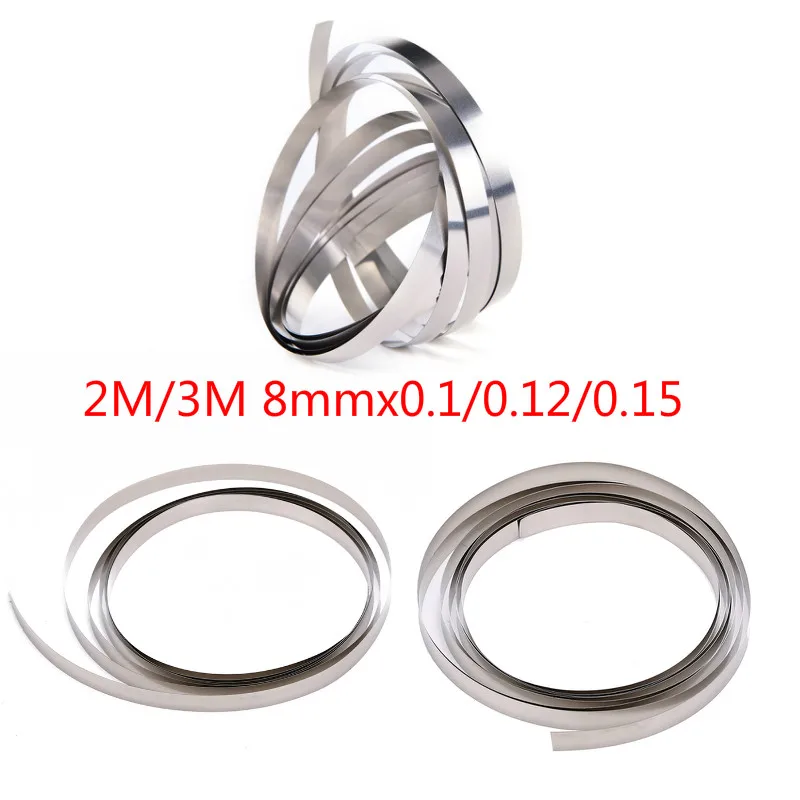 

2M/3M 8mmx0.1/0.12/0.15 Nickel Plated Strip Tape For Li 18650 Battery Spot Welding Compatible For Spot Welder Machine