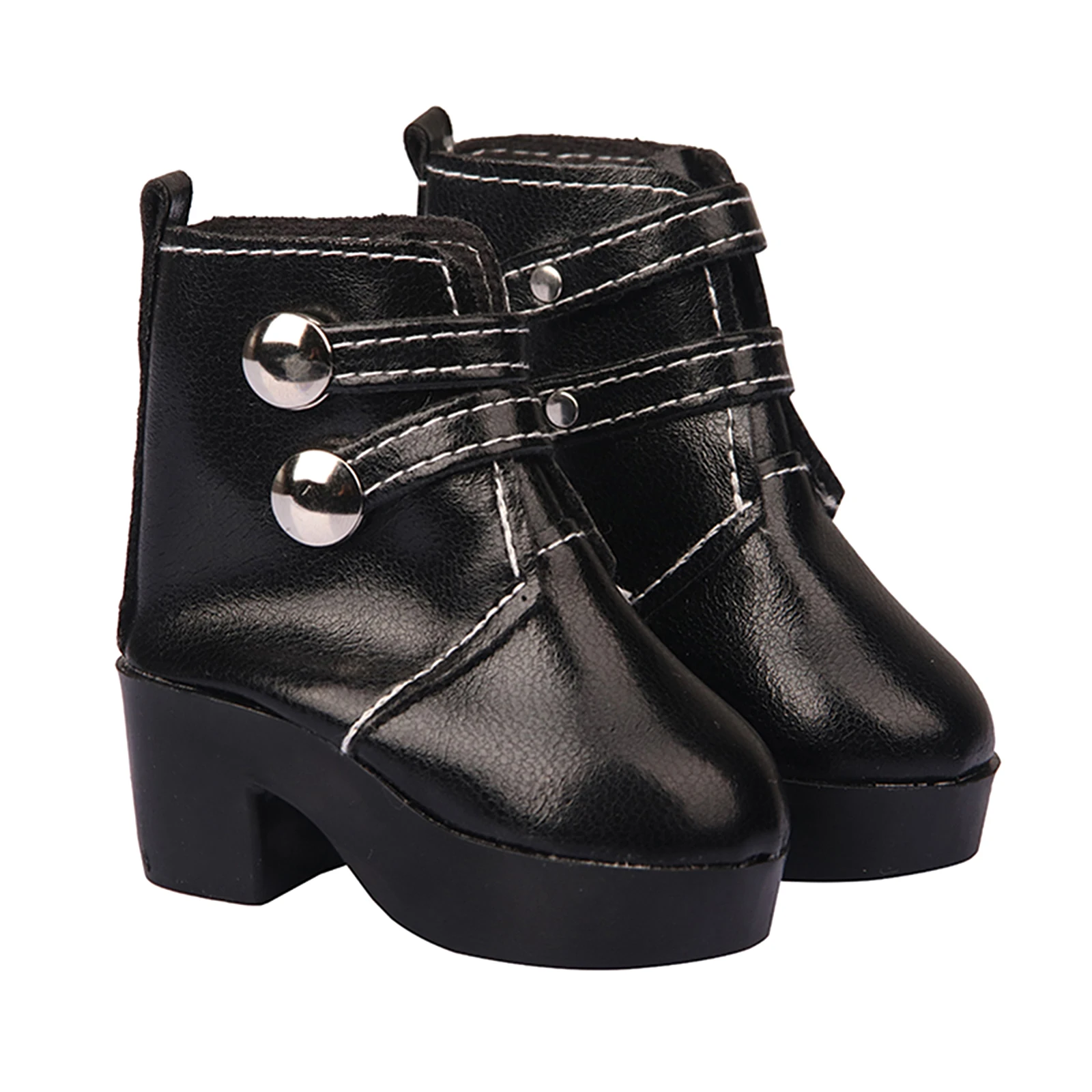 Fashion Boots Hand Made High Heel PU Leather Shoes for 18inch American Dolls Shoes Girl Doll Outfit Accessories