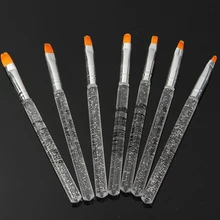 

7Pcs/Set Professional Manicure UV Gel Brush Pen Transparent Acrylic Nail Art Painting Drawing Brush Phototherapy Tools