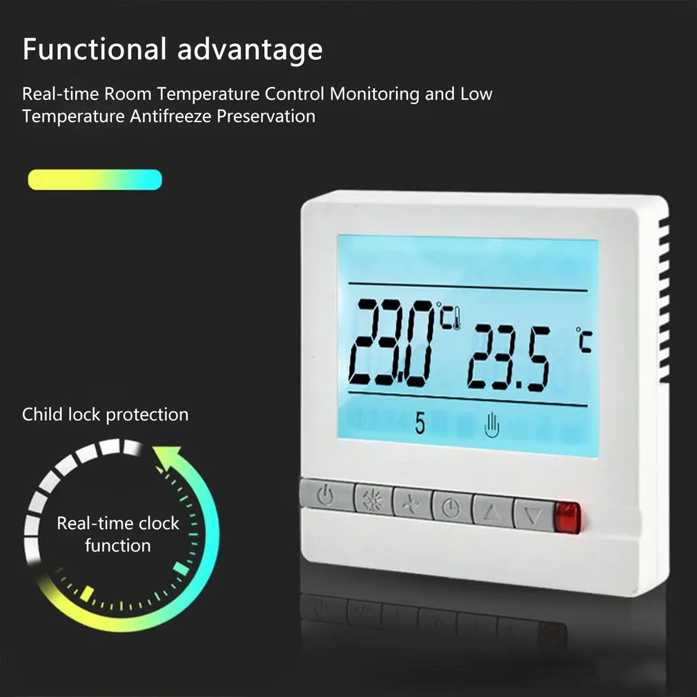 V705H большая акция 220V 25A lcd программируемый комнатный термостат для подогрева пола Комнатный контроллер температуры