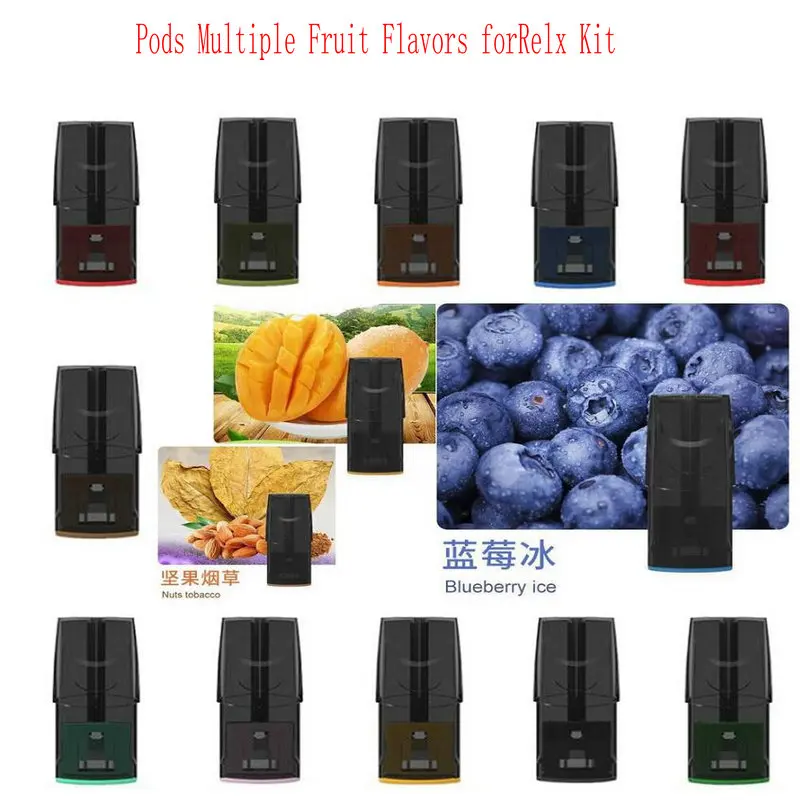 

15PCS,3PC Disposable POD Cartridge Atomizer Ceramic-Coil 2ML E-cigarette Vape Pods Fit for Relx Kit Multiple Fruit Flavors