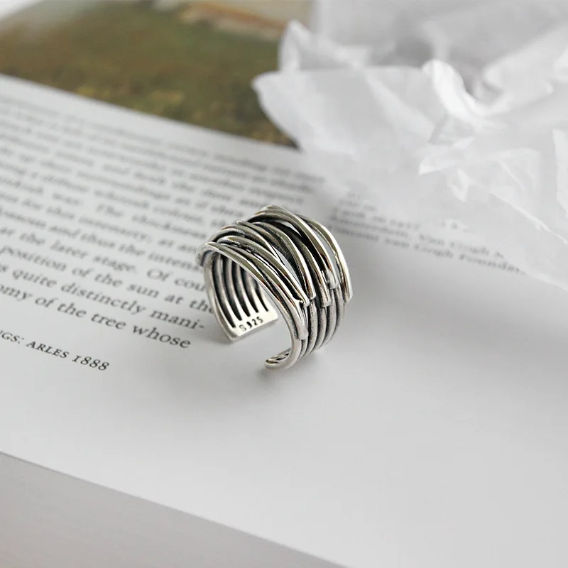 Silver Ring Womens Ring Finger Rings Jewelry Rings Ring Jewelry Vintage Layered Adjustable Women's Open Rings Large Chains Irregular Finger Rings For Women Men Party Jewelry Gift