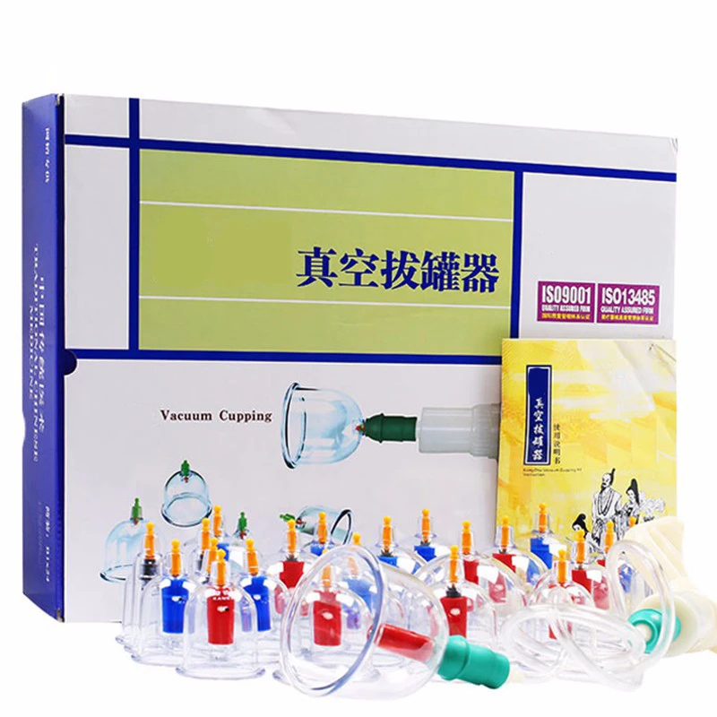 

Free Shipping Chinese Kangzhu Vacuum Cupping Kit 24Pcs Cupping Cans Chinese Acupuncture Massage Suction Cup Health Massage