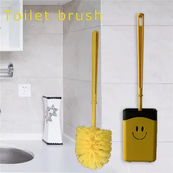 

Creative Wall Mounted Toilet Brush Lovely Smile Face Soft Bristles Cleaning Brush No Drilling Tools for Bathroom Toilet Borstel