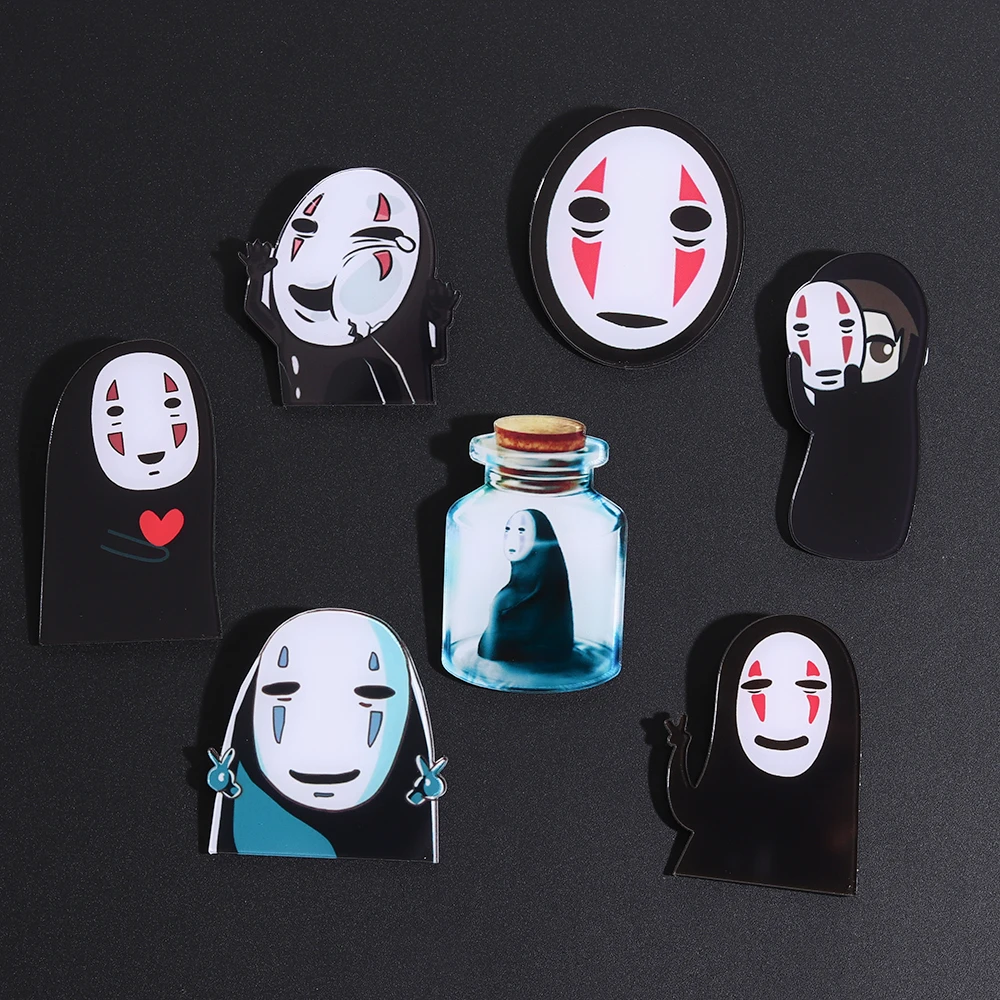 Japanese anime Movie characters Brooch Spirited Away No Face Man series  Badge Insigne Clothes Girl Children's Gifts|Badges| - AliExpress
