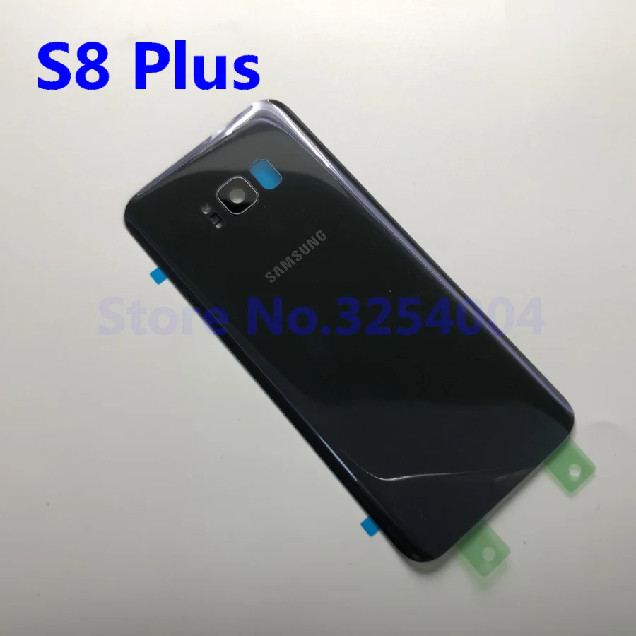 Чехол на заднюю батарейку для samsung Galaxy S8 G950 S8+ G955 S8 Plus Задняя стеклянная крышка корпуса+ клей+ стеклянная рамка для объектива камеры