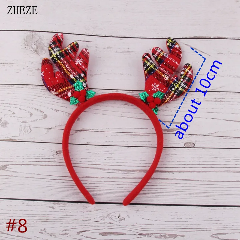 Trendy Christmas Headbands For Children Girls Xmas Tree Party Hats Hair Band Clasp Head Hoop Decoration Accessories Gifts