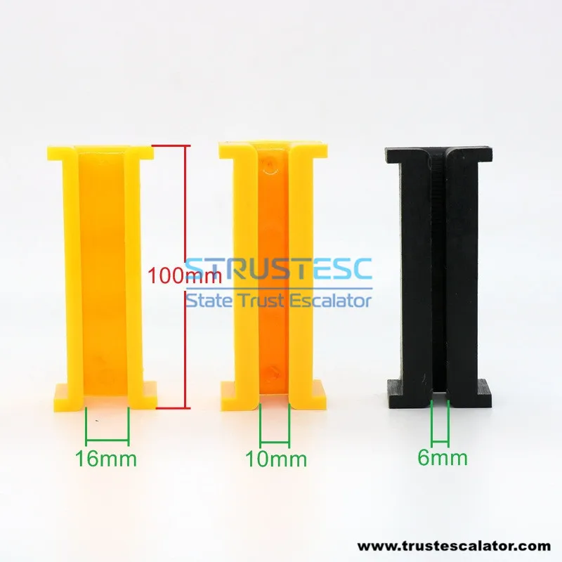 Elevator Counterweight Guide Shoe Insert L100mm Groove Width 6/10/16mm For Otis elevator guide shoe insert