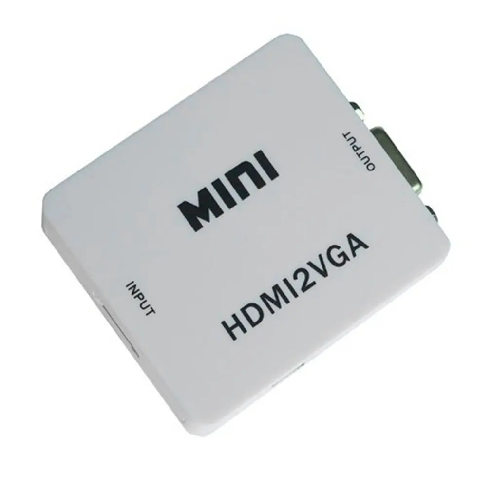 Мини-usb 1080P HDMI на VGA Аудио видео преобразователь ТВЧ-сигналов Full HD 1080p адаптер hdmi-vga для ПК ноутбука к HDTV проектору