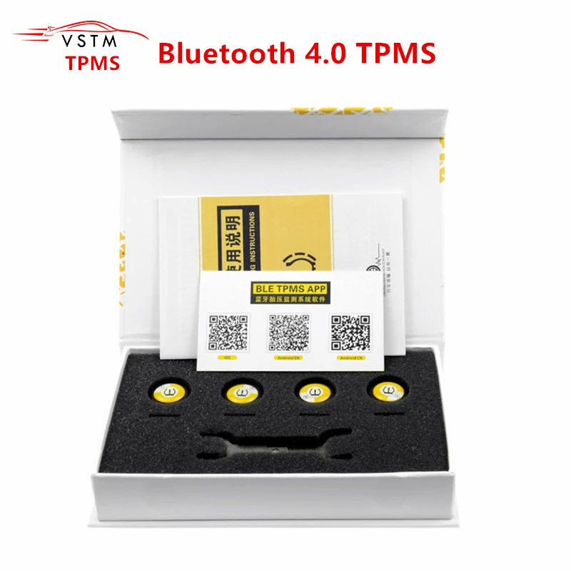 Внешний датчик s TPMS Bluetooth 4,0 Универсальный датчик давления в шинах Поддержка IOS Android телефон датчик давления в шинах