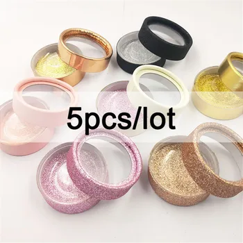 

5pcs False Eyelashes Packaging Lash Boxes Custom Your Logo Fake 3d Mink Lashes Makeup Eyelash Case