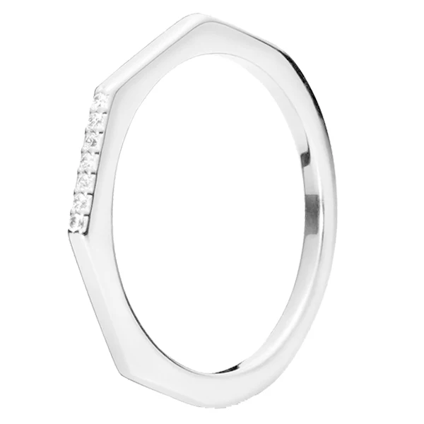 YS ring Стерлинговое Серебро Топ версия дизайн осень новое инкрустированное циркониевое геометрическое кольцо Индивидуальность Мода - Цвет основного камня: 198343CZ