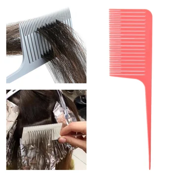 

Professional Plastic One-way Weave Highlighting Foiling Hair Comb Salon Tool Hair Dye Comb Sectioning Highlight Comb