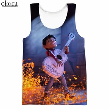 Аниме Pixar Coco безрукавки для мужчин/женщин 3D принт забавный мужской жилет Harajuku стиль уличная без рукавов Топы B2