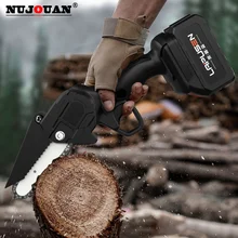 4/6 Polegada mini serra de poda elétrica chainserras removíveis para árvore de fruto jardim aparar com bateria de lítio recarregável tesoura