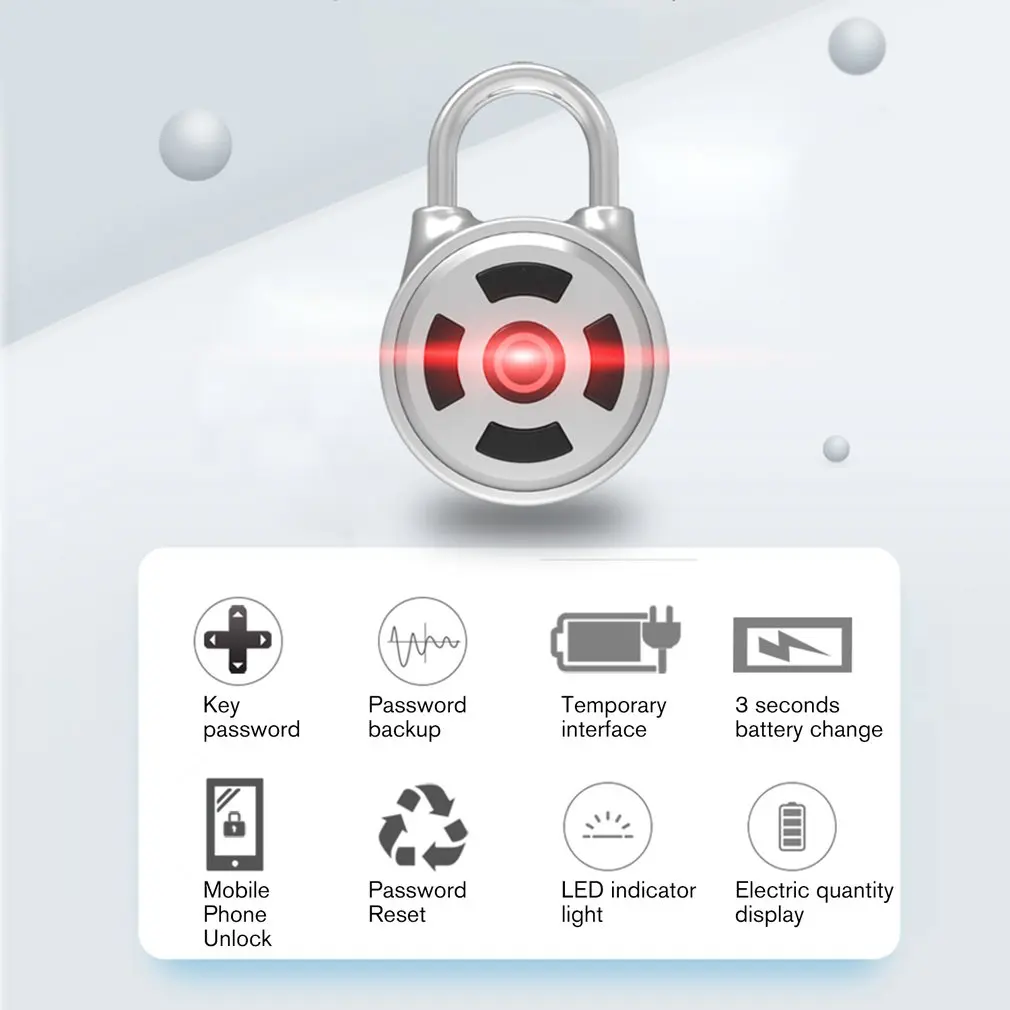 Электронный замок с Bluetooth, кодом паролей, разблокировка, мини-замок для двери, Чехол для багажа, замок из цинкового сплава M1