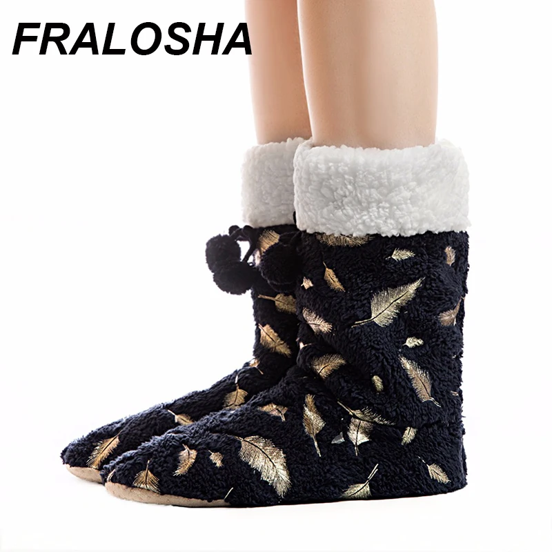Женские сапоги FRALOSHA хлопковая обувь зимняя теплая Домашняя с хлопковой