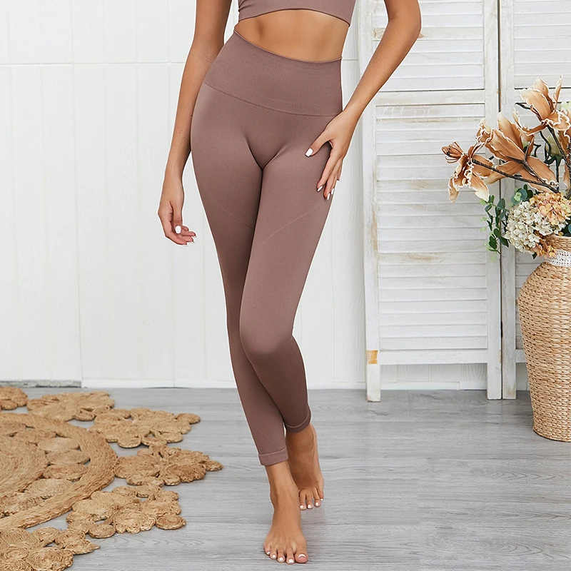 BROWN Acefancy Vital, спортивные Леггинсы, обтягивающие, женские, не скатываются, эластичные леггинсы, женские, ZC2146, спортивные штаны - Цвет: BROWN