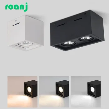 

Dimmable LED downlight COB spotlight AC85-265V10W 20W surface mounted square LED ceiling light COB spotlight indoor lighting