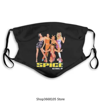 

Spice Girls Maske Black Rock Tour Retro Vintage Girl Power Männer Maske Waschbare winddichte Anti-Staub-Masken Staubdichte Gesic
