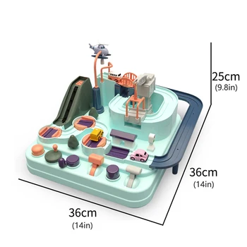 

Puzzle Toys Baby Shining Education Railcar Toy Eco-friendly Baby Adventure Toy Track Car Macaron Color Table Games Boy and Girl