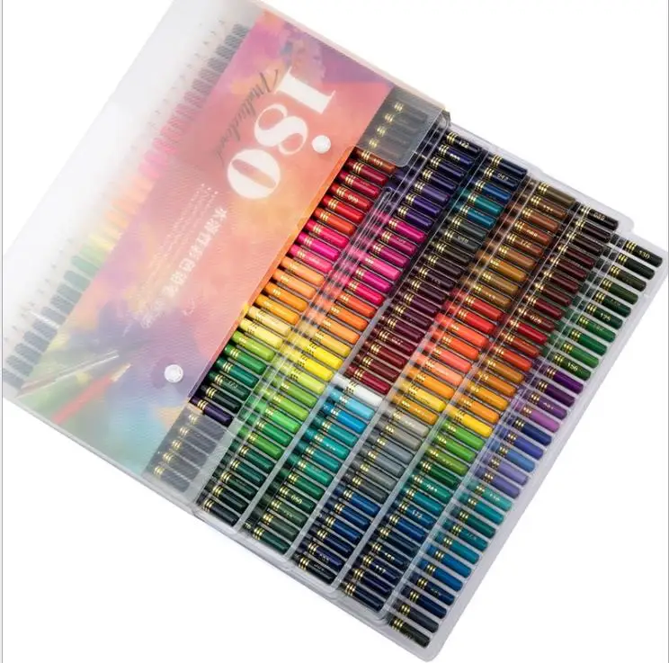 

180 Wooden Colored Pencils Set 2B Oil Colorful Pen for Kid Professional Painting Drawing Stationery Rainbow Colour Pen Supplies