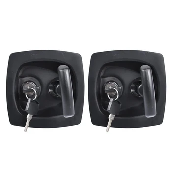 

2 pack of Black Submerged Folding T Lock / Handle (Trailer Tool Box) Drop T Carbon