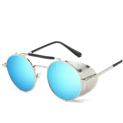 Винтажные женские солнцезащитные очки стимпанк Круглые Женские паровые панк ретро де Соль женские мужские ретро солнечные очки для женщин