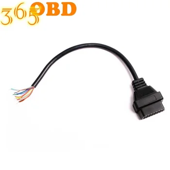 

10Pcs/Lot 30CM 16 Pin Car Diagnostic Interface Tool Adapter OBDII OBD2 16pin Female Connector To Extension OBD 2 Opening Cable