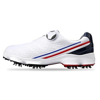 

Golf Men Shoes Waterproof Antiskid Shoes Breathable Button Buckle Sports Shoe Spiked Nail Sneakers ZJ55