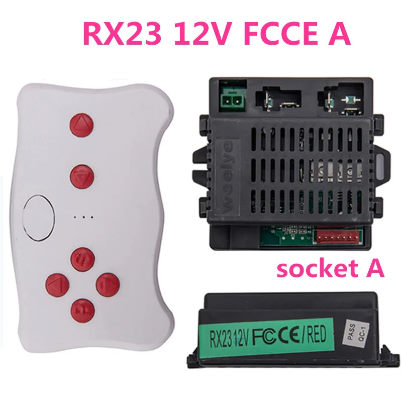 WEELYE RX23 Kit Telecomando 2.4G 12V Per Auto Elettriche Bambini - Ricambio Controller E Ricevitore Per Veicoli Giocattolo