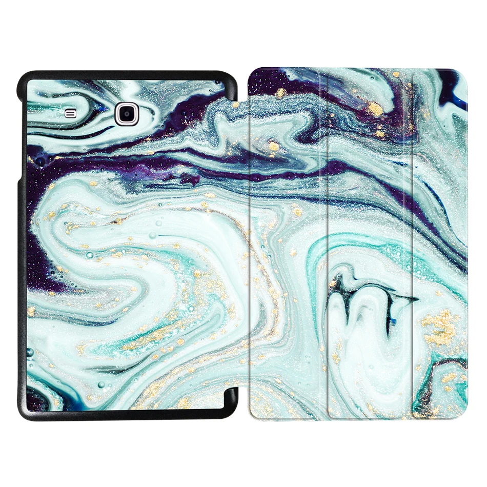 SS14 MTT чехол для samsung Galaxy Tab E 9,6 ''T560 T561 SM-T561 T565 Funda откидной трехслойный чехол из искусственной кожи с мраморной текстурой для планшета - Цвет: SS14