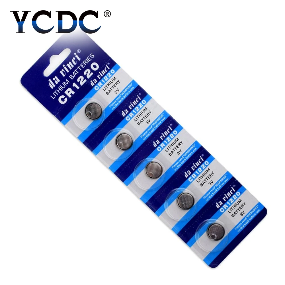 YCDC 5 шт. 3 в CR 1220 CR1220 кнопочные батареи DL1220 BR1220 LM1220 ячейка монета литиевая батарея для часов электронная игрушка калькулятор