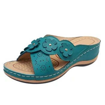 

Women's Ladies Fashion Slippers Casual Floral Sandals Shoes Ladies Beach Outdoor Slippers Home Indoor Open Toe Flat Shoes330