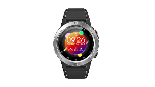black silver GSM SIM часы Смарт-часы GPS компас Смарт часы водонепроницаемый защищенный от непогоды браслет 1,3 дюймовый цветной экран 240*240 дисплей 320mah pk m1 - Цвет: black silver